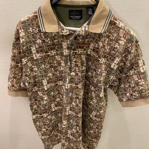 Vintage Greg Norman Multi Colored Short Sleeved Polo
